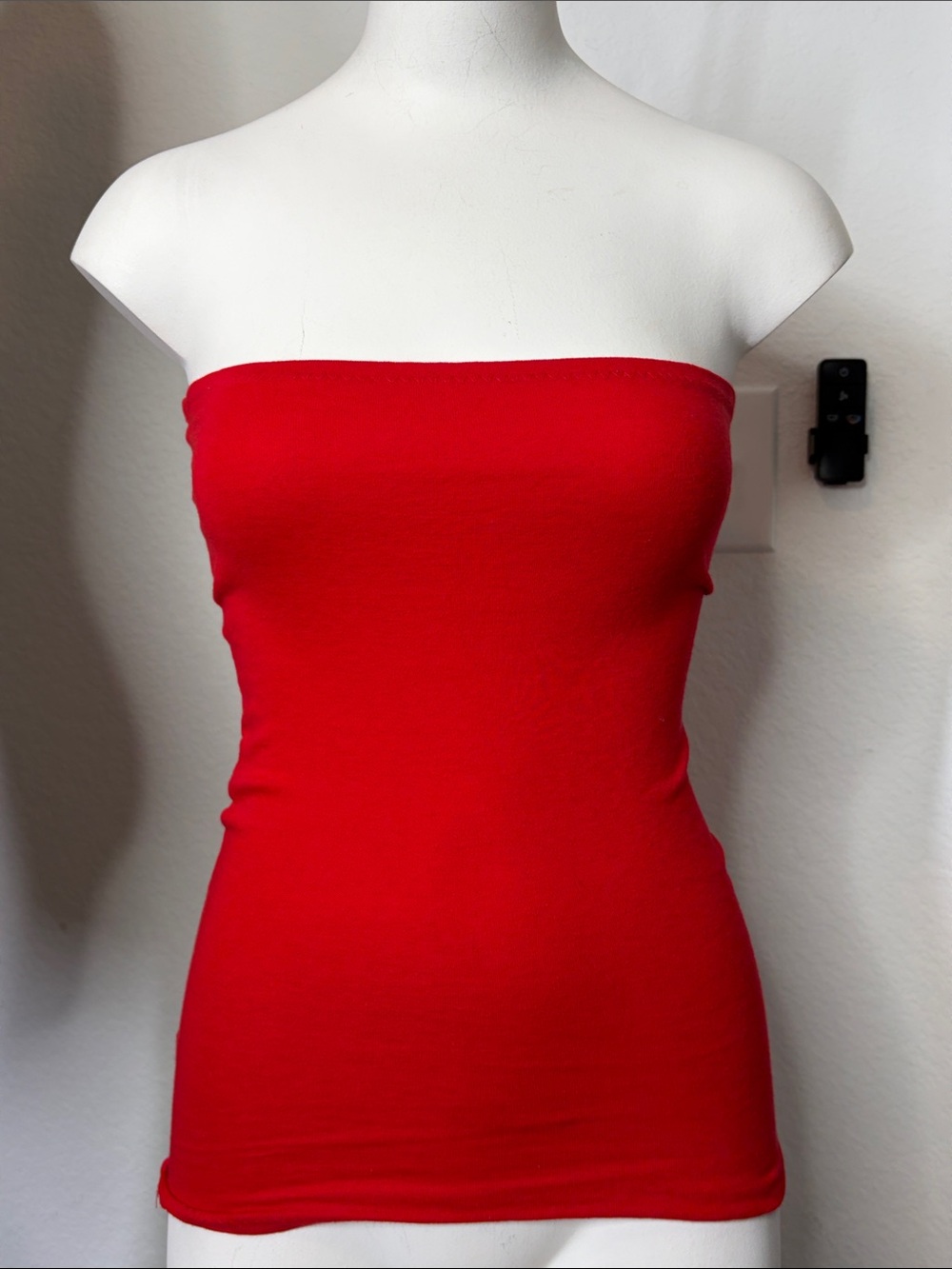 Vintage Units Strapless Red Tube Top free size